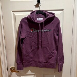 Champion Plum Hoodie with Logo